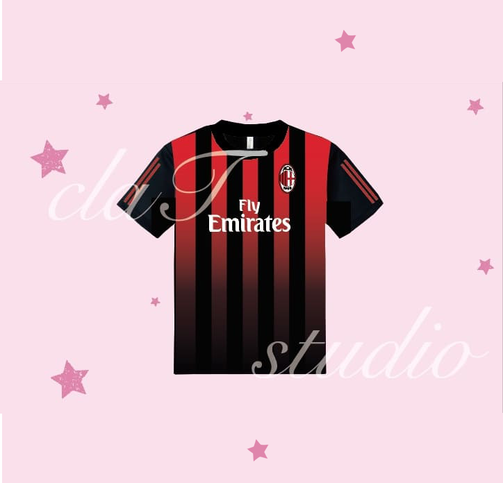 赤のサッカーユニフォームクラスtシャツ_image_0002
