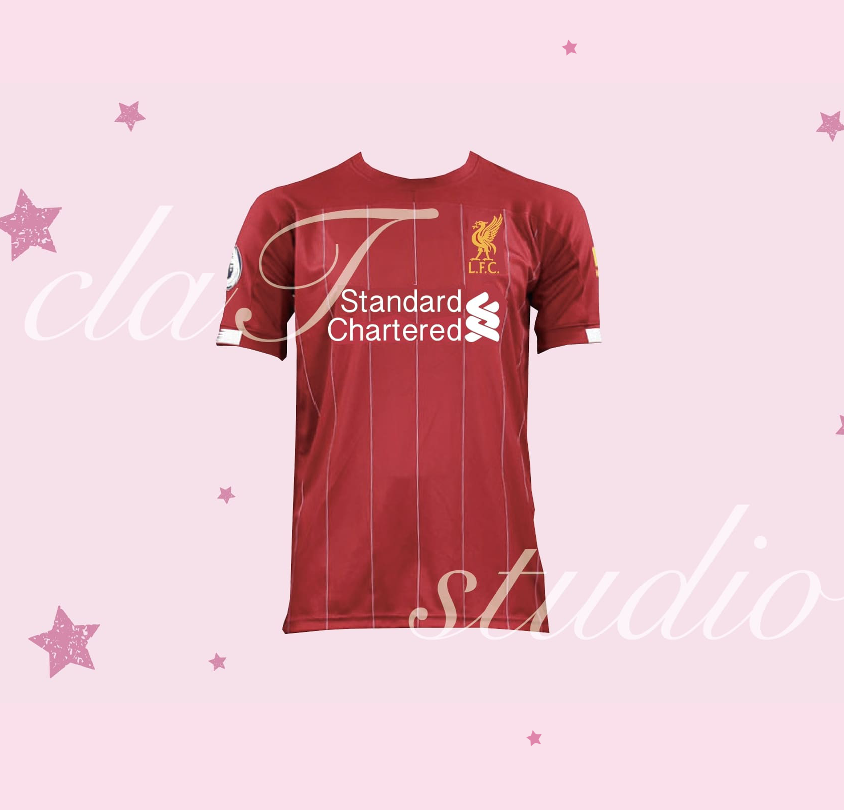 赤のサッカーユニフォームクラスtシャツ_image_0003