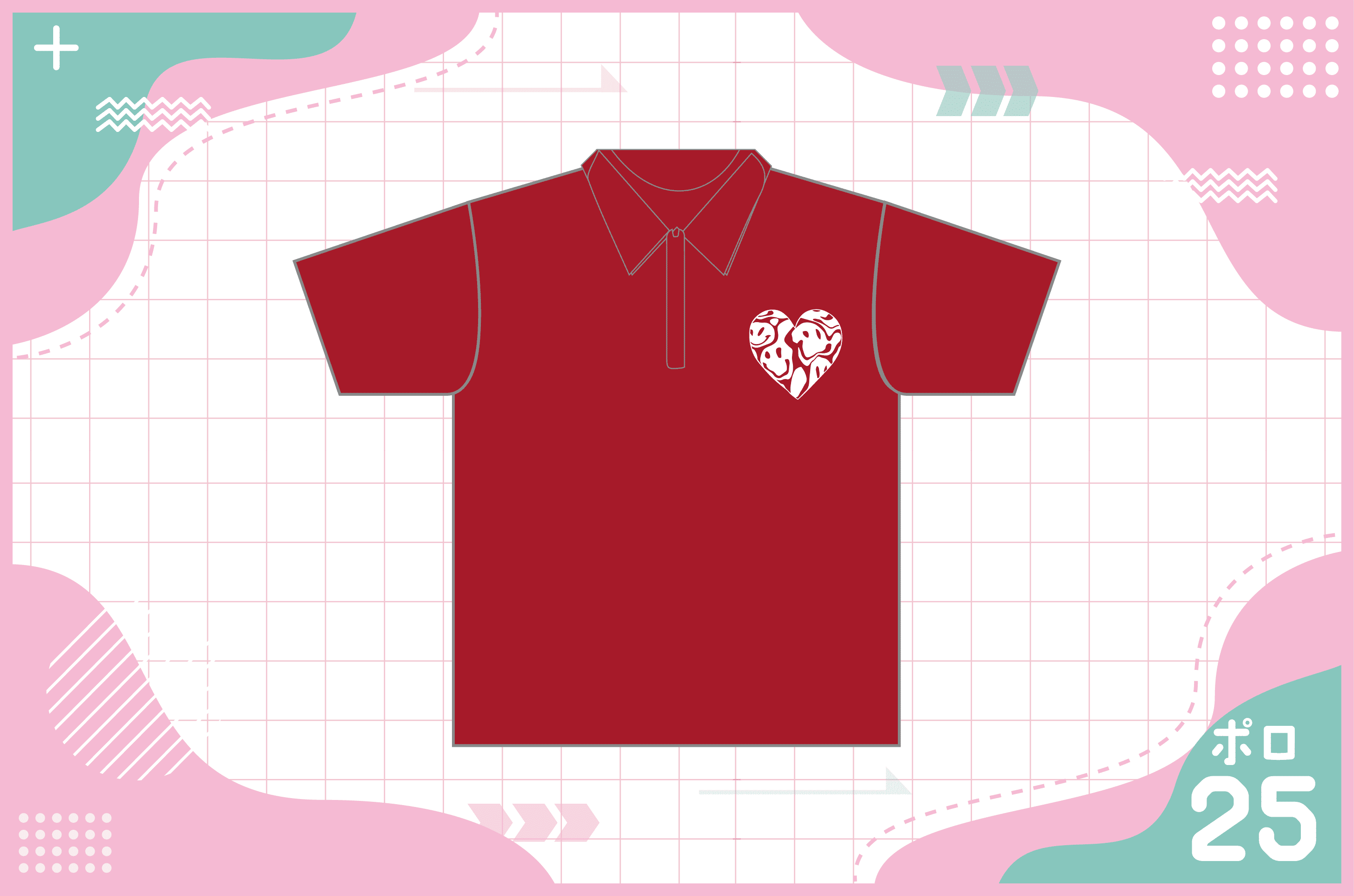 ニコちゃんハート風クラスTシャツを作る方法 – クラTスタジオ