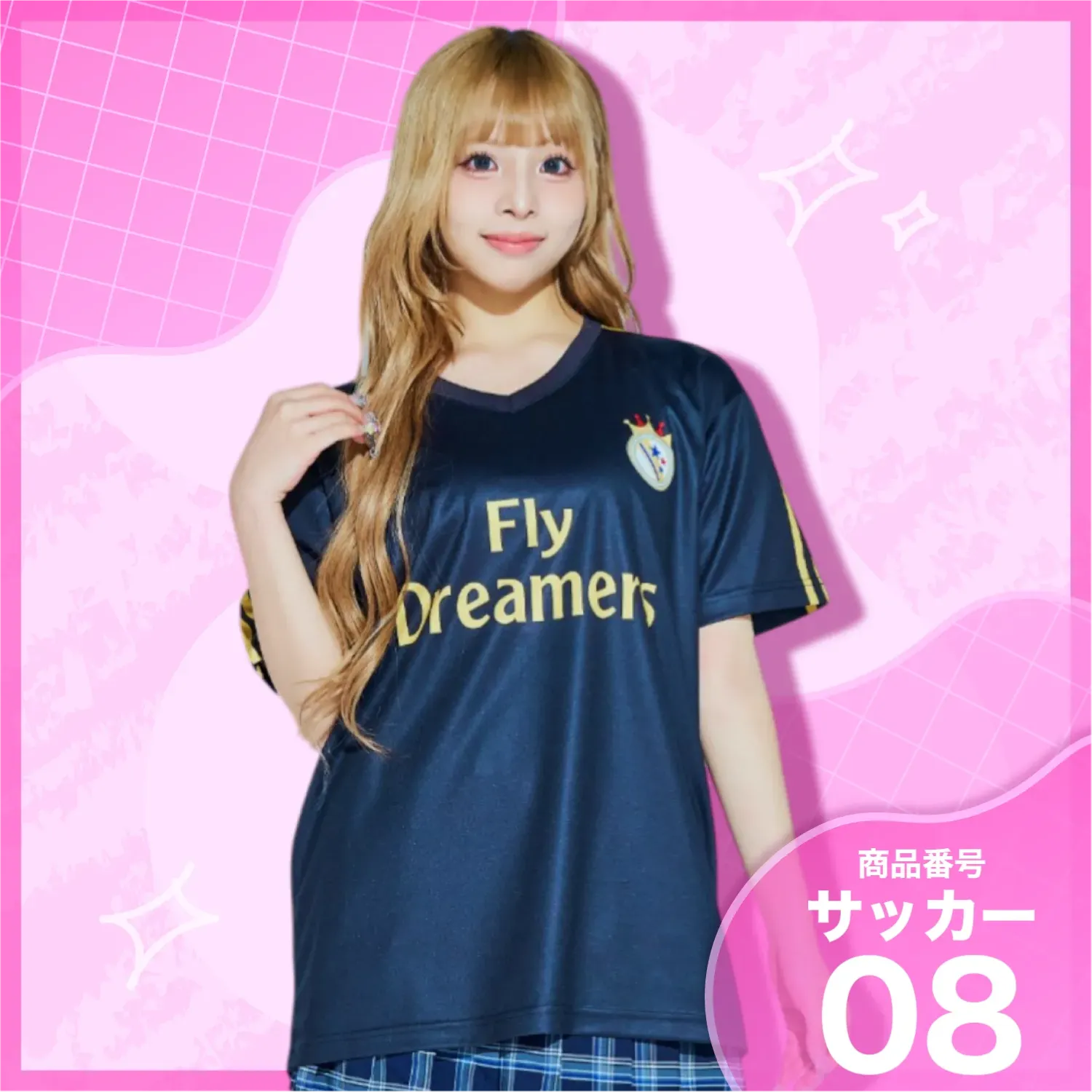 サッカー4位　アクア×ホワイト